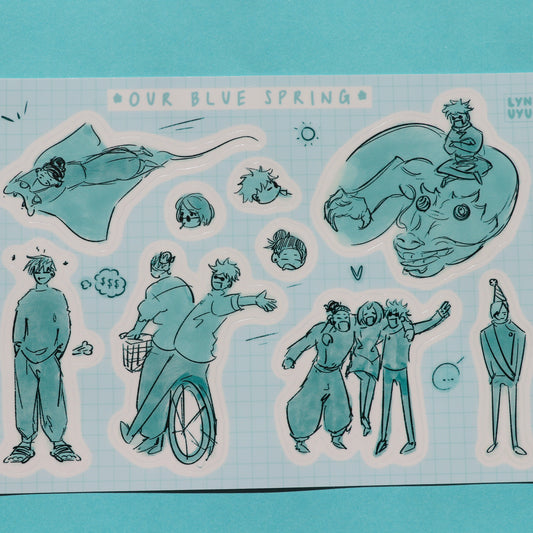 Our Blue Spring Sticker Sheet