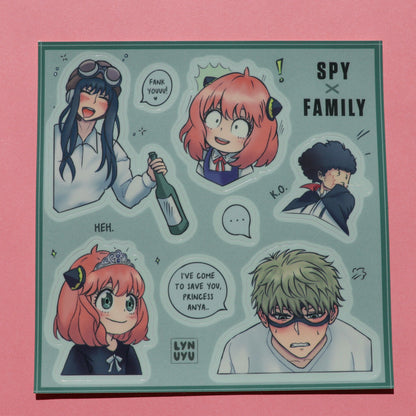 Spy Fam Sticker Sheet