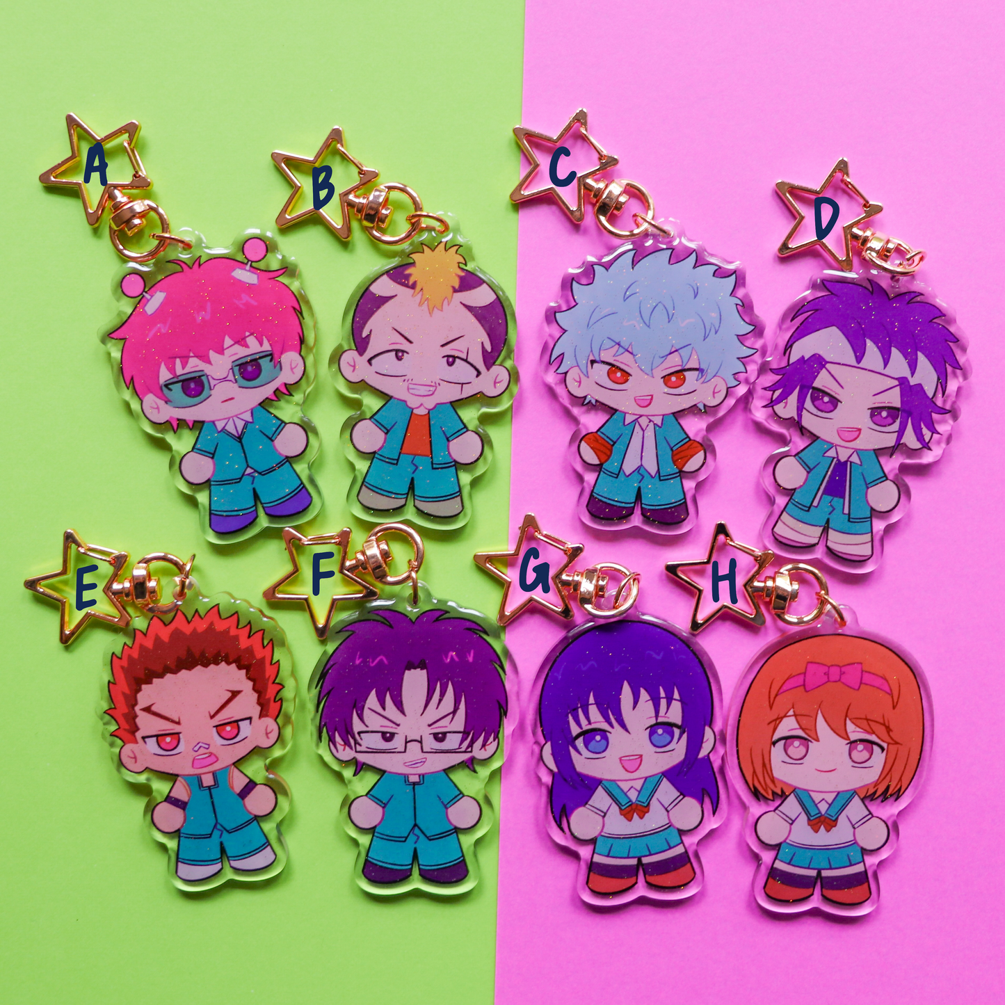 Psychic Squad Glitter Charms