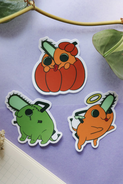 Halloween Pochita Stickers