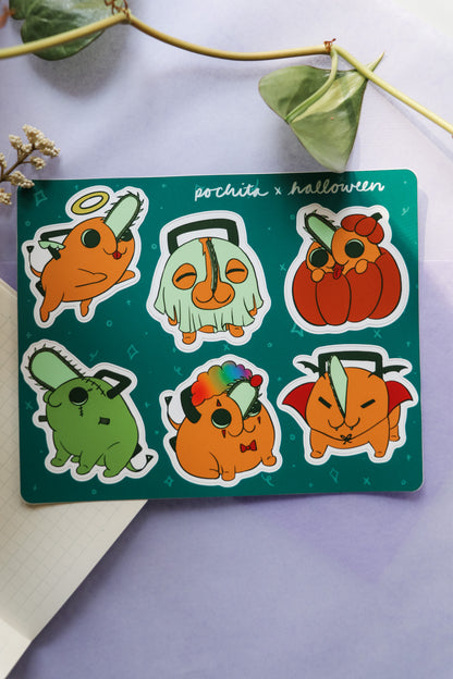 Halloween Pochita Sticker Sheet